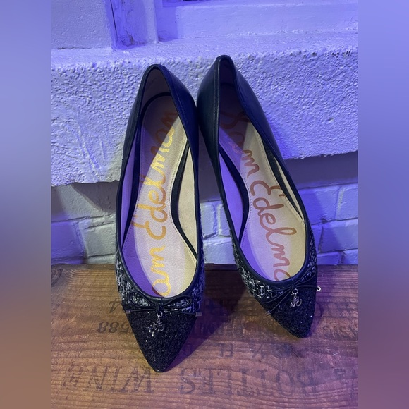 Sam Edelman Lilly Glitter Tweed pointed flats Size 8.5 - Picture 2 of 8